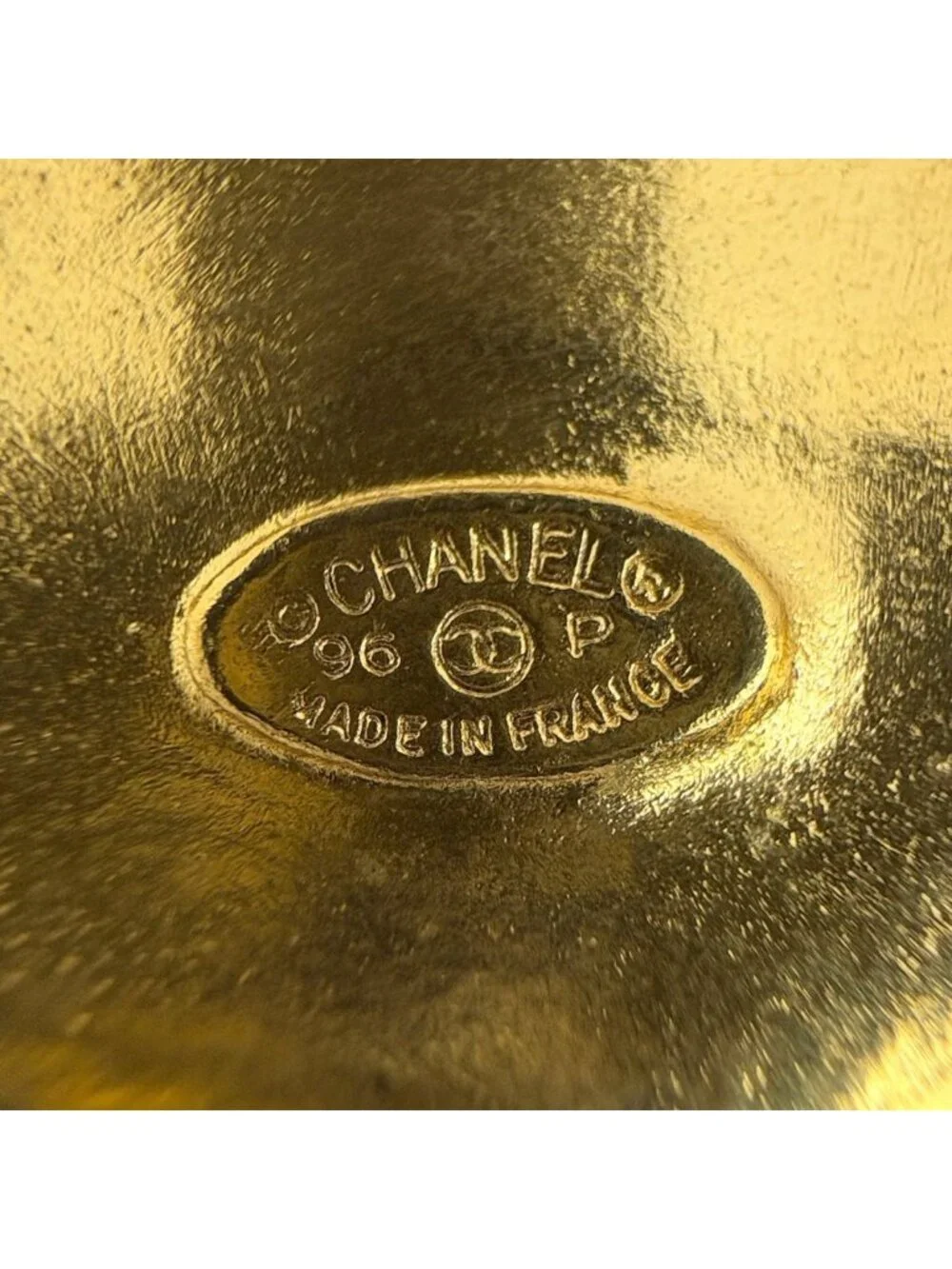 Chanel Brooch CC Logo Gold Plated